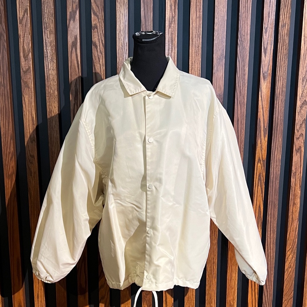 Essentials Nylon Coaches Jacket - Egg Shell / S - image 1